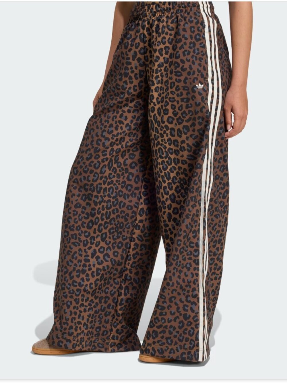 Adidas Leopard Firebird Oversized Double Stripe Track Pants XXS